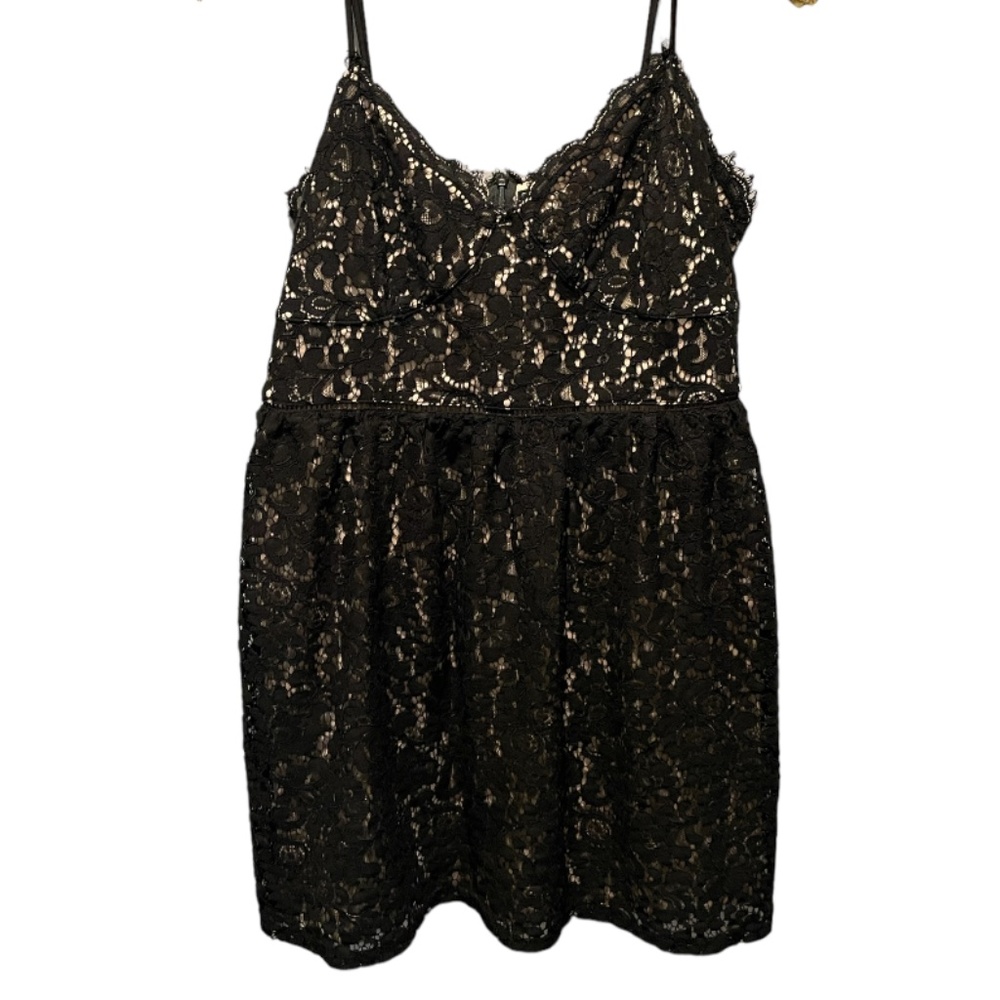 Express Black Lace Mini Dress